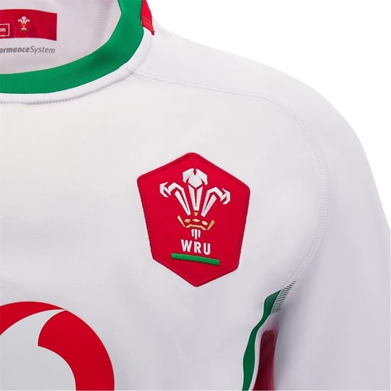 Macron - "24/25" Auswärts-Trikot für Herren, Welsh Rugby Union (Weiß/Grün) - Image 3