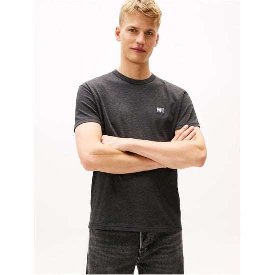 Tommy Jeans - T-Shirt für Herren,Abzeichen (Black Heather) - Image 2