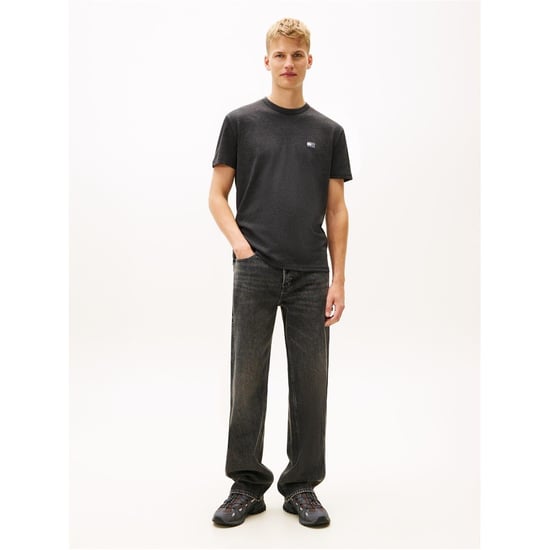 Tommy Jeans - T-Shirt für Herren,Abzeichen (Black Heather) - Image 4