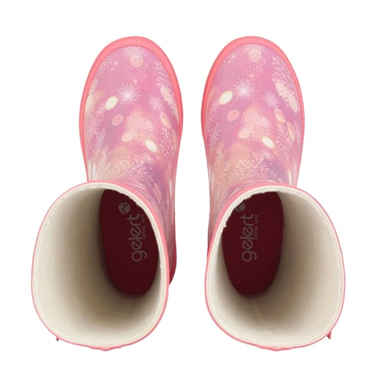 Gelert - Marmoriert Gummistiefel für Kinder, Wasserfest (Pink) - Image 3