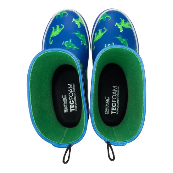 Regatta - "Mudplay III" Dinosaurier Gummistiefel für Kinder (Blau Grün) - Image 4