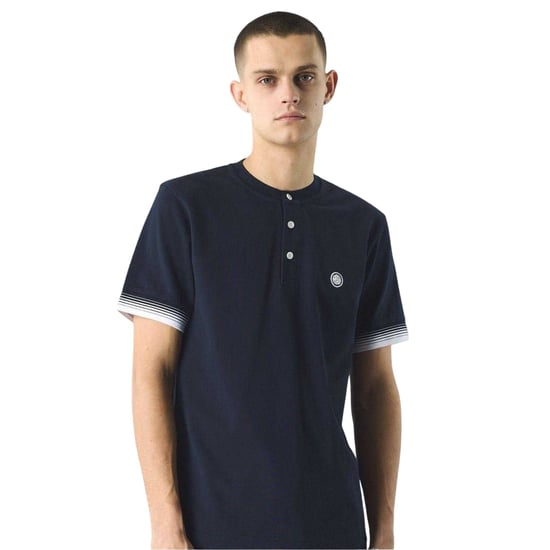 Pretty Green - T-Shirt für Herren, Henley-Kragen, Regulär (Marine) - Image 3