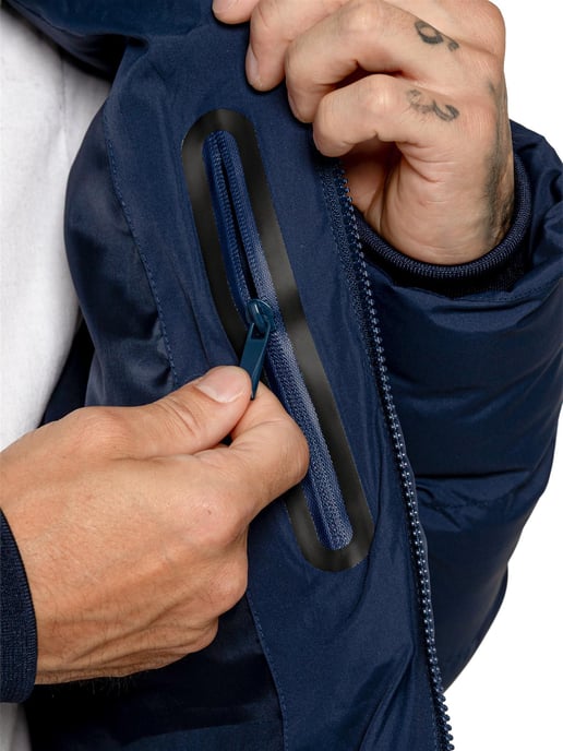 Enzo Milano Herren gesteppte Pufferjacke - Marineblau - Image 3