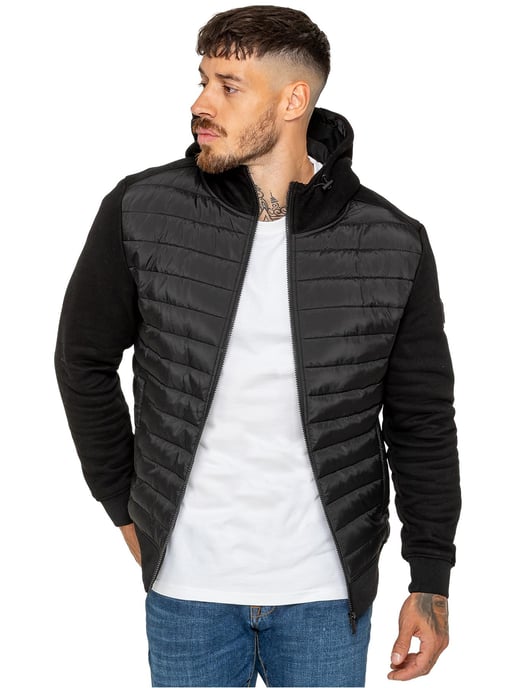 Enzo Milano | Herren Kapuzen Stepp Hybridjacke - Image 1