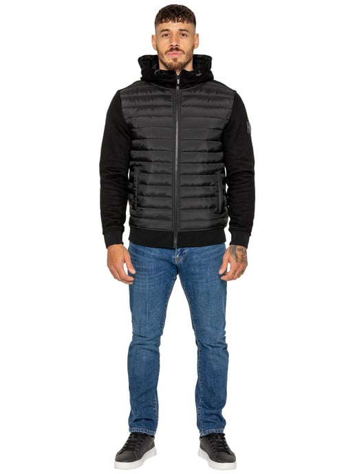 Enzo Milano | Herren Kapuzen Stepp Hybridjacke - Image 2