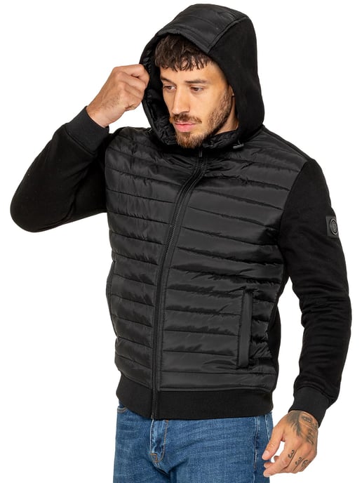 Enzo Milano | Herren Kapuzen Stepp Hybridjacke - Image 4