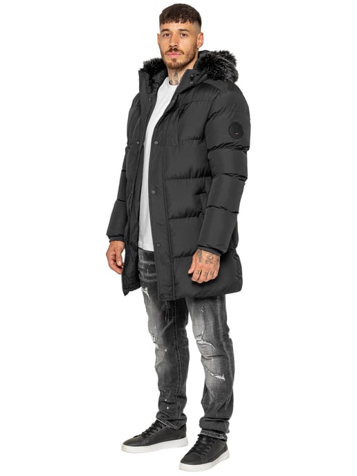 Enzo Milano | Herren Langjacke mit gepolsterter Kapuze - Image 6