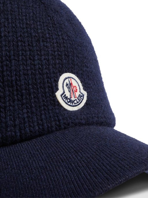 Baseballkappe aus Strick aus reiner Wolle mit Logo-Patch - Image 3