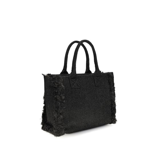 PINKO Schwarze Raffia Schultertasche - Image 3