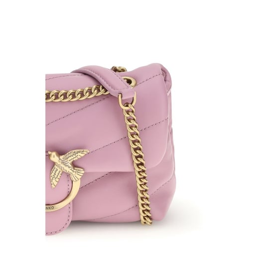PINKO Lila Kalbsleder Bos Taurus Schultertasche - Image 4
