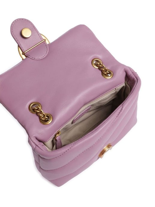 PINKO Lila Kalbsleder Bos Taurus Schultertasche - Image 6