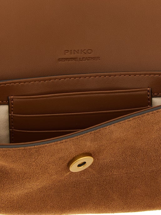 PINKO Braune Rindsleder Schultertasche - Image 4