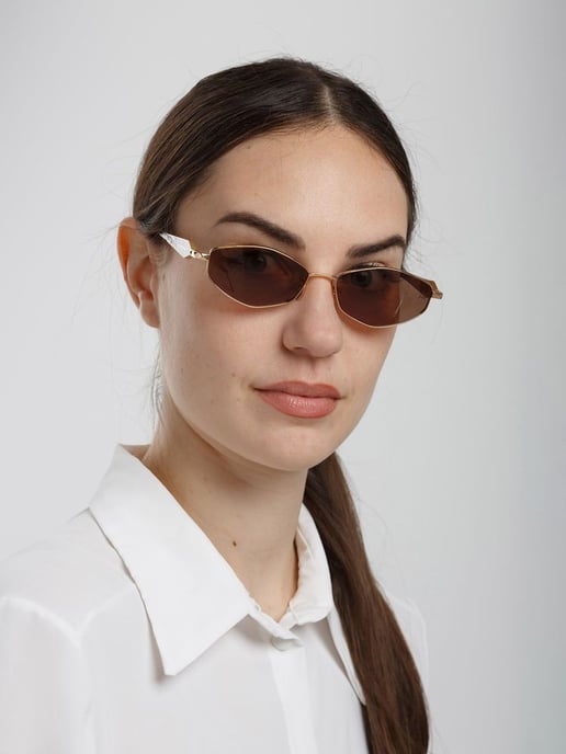 Ana Hickmann Sonnenbrille Gold/Beige - Image 4