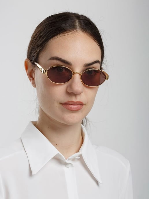 Ana Hickmann Sonnenbrille Gold/Braun - Image 4