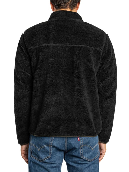 Superdry Vintage Retro Fleecejacke Mit Durchgehendem Reißverschluss, Schwarz - Image 3