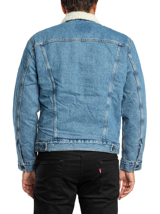 Levi's Typ 3 Sherpa Trucker Jacke, Blau - Image 3