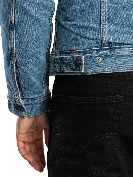 Levi's Typ 3 Sherpa Trucker Jacke, Blau - Image 4