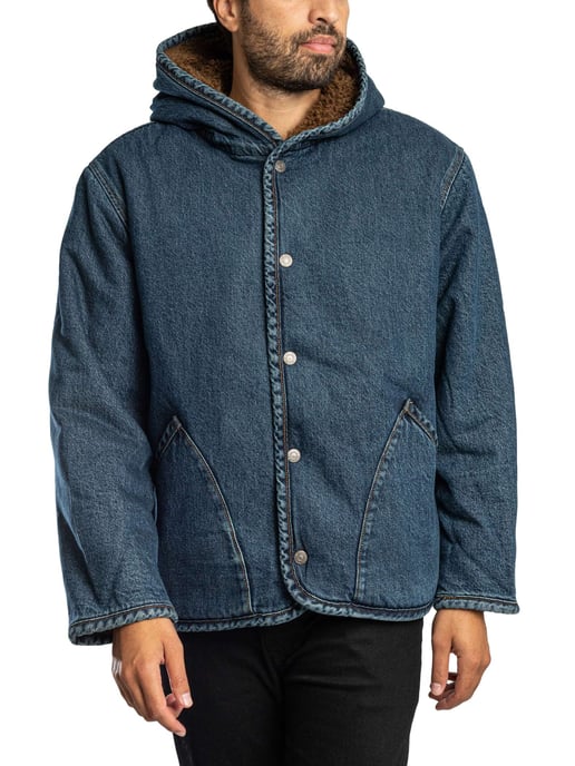 Levi's Deck-Kapuzen-Sherpa-Jacke, Blau - Image 1