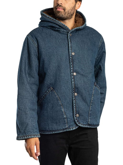 Levi's Deck-Kapuzen-Sherpa-Jacke, Blau - Image 2