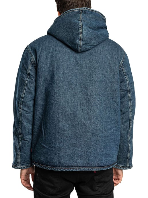 Levi's Deck-Kapuzen-Sherpa-Jacke, Blau - Image 3