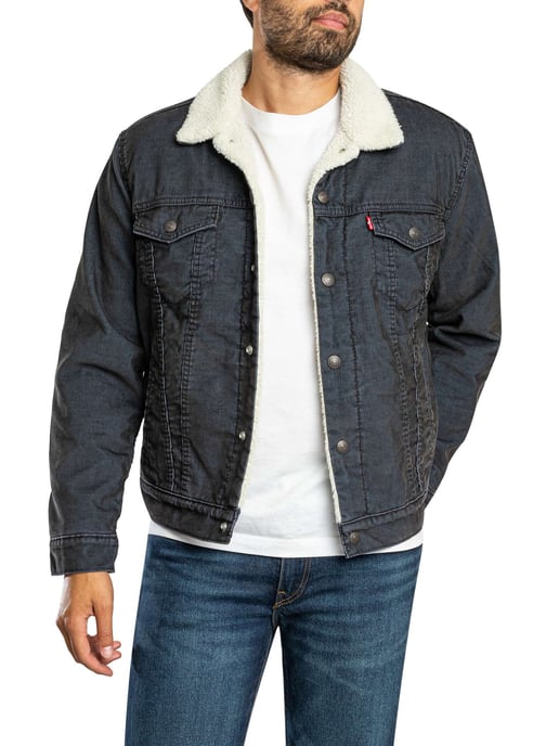 Levi's Typ 3 Sherpa Trucker Jacke, Grau - Image 1