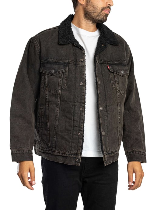 Levi's Sherpa-Jacke Mit Lockerer Passform, Schwarz - Image 1