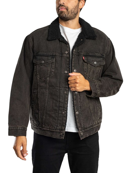 Levi's Sherpa-Jacke Mit Lockerer Passform, Schwarz - Image 2