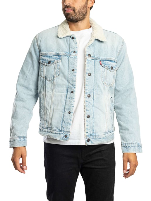 Levi's Typ 3 Sherpa Trucker Jacke, Blau - Image 1