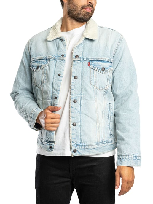 Levi's Typ 3 Sherpa Trucker Jacke, Blau - Image 2