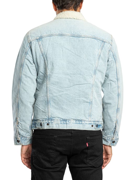 Levi's Typ 3 Sherpa Trucker Jacke, Blau - Image 3