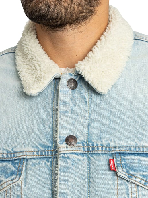Levi's Typ 3 Sherpa Trucker Jacke, Blau - Image 6