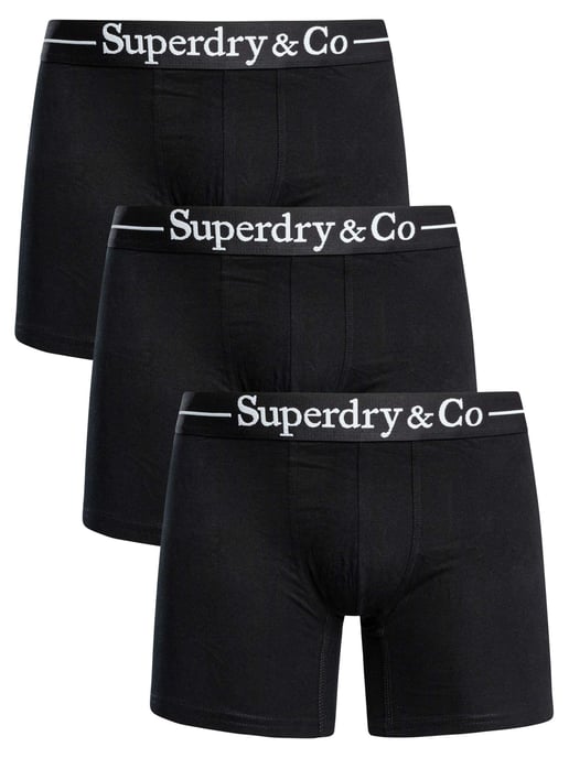Superdry 3Er Boxershorts, Schwarz - Image 1