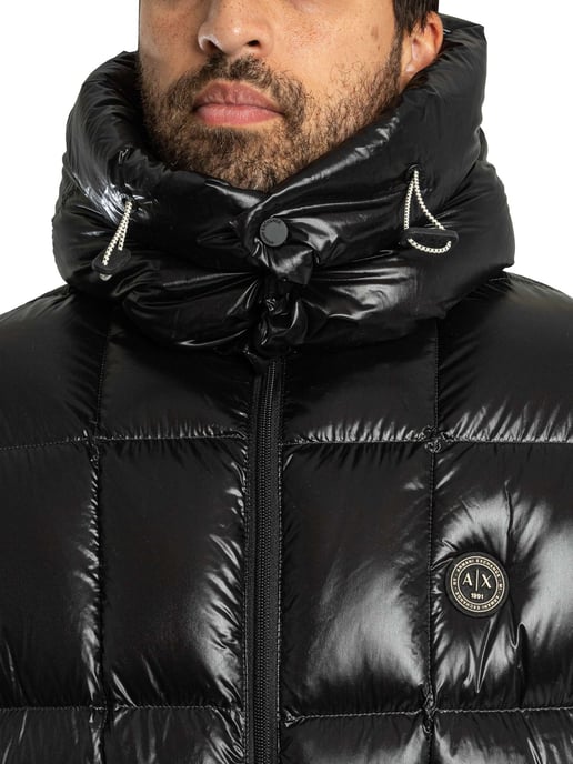 Armani Exchange Abzeichen-Steppjacke, Schwarz - Image 5