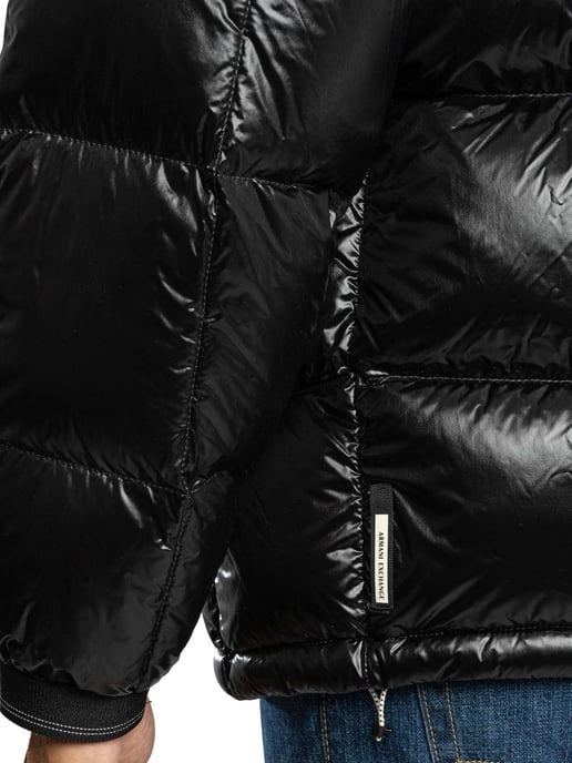 Armani Exchange Abzeichen-Steppjacke, Schwarz - Image 6