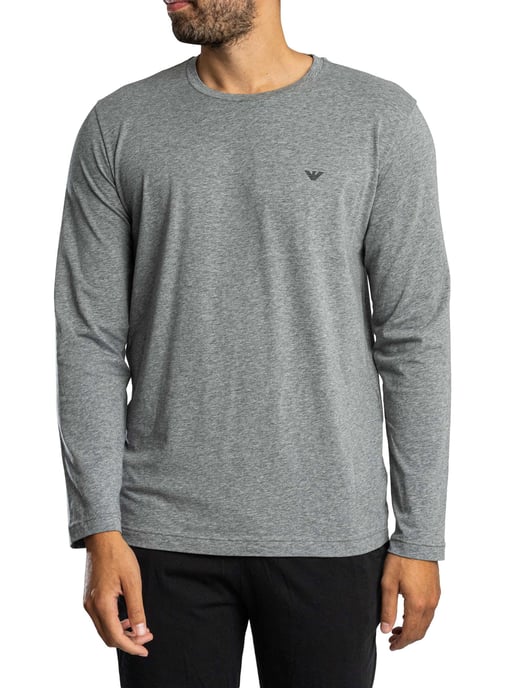 Emporio Armani Jersey-Langarmpyjama-Set, Blau - Image 2