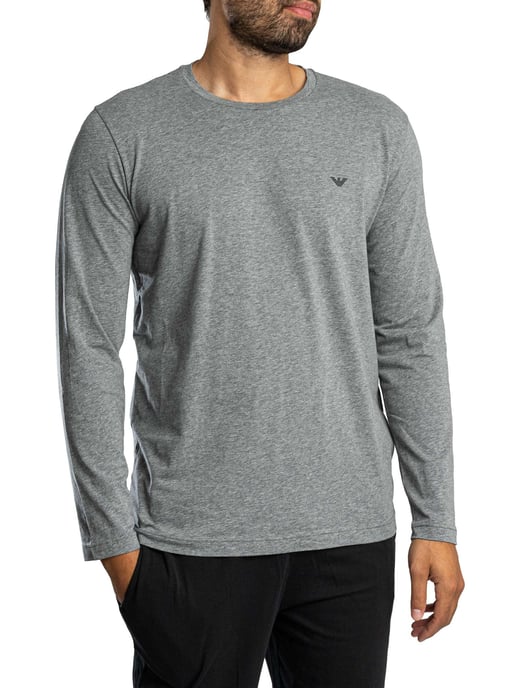 Emporio Armani Jersey-Langarmpyjama-Set, Blau - Image 3