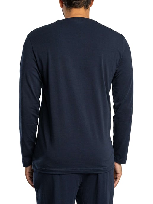 Emporio Armani Jersey-Langarmpyjama-Set, Blau - Image 4