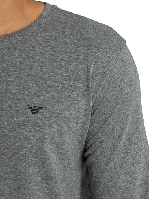 Emporio Armani Jersey-Langarmpyjama-Set, Blau - Image 5