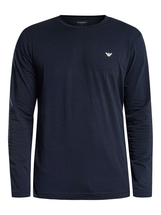 Emporio Armani Jersey-Langarmpyjama-Set, Blau - Image 6