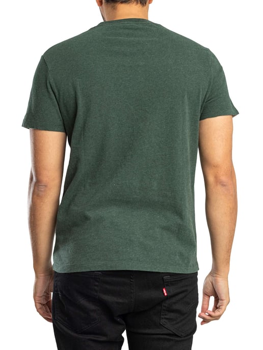 Superdry Essentielles SDCO-Logo EMB-T-Shirt, Grün - Image 3