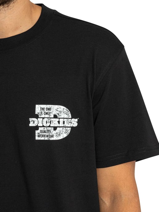 Dickies Minden T-Shirt Mit Rückendruck, Schwarz - Image 4