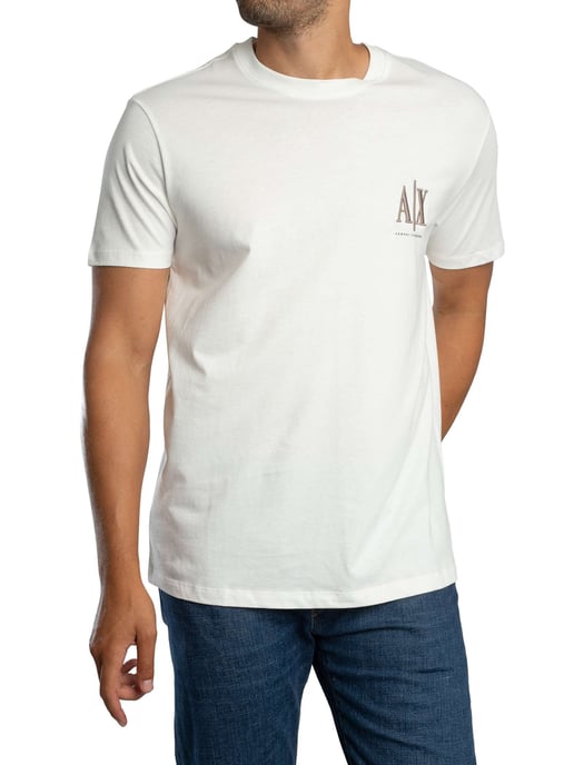 Armani Exchange T-Shirt Mit Großem Logo Auf Der Brust, Weiß - Image 1
