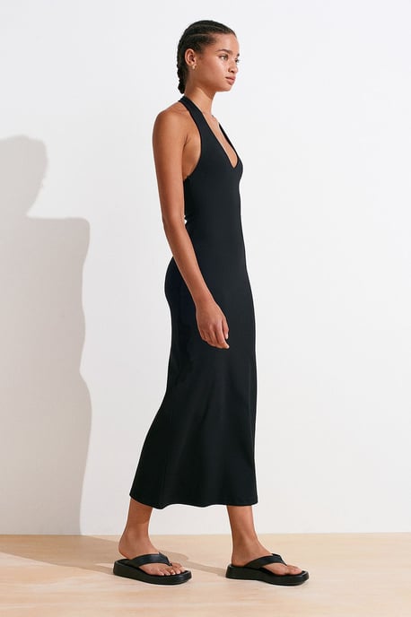 Damen Neckholder Bodycon Midikleid - Image 2