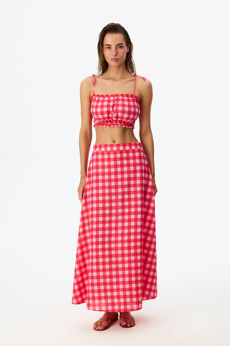 Ester Gingham-Muster Bikini-Oberteil - Image 4