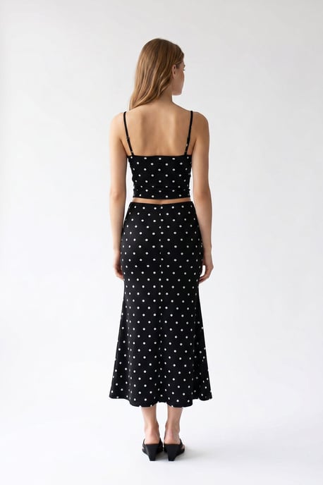 Damen Hochtailliertes Polka Dot Zweiteiliges Set - Image 6