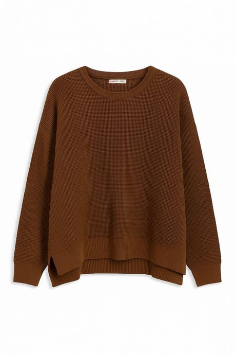 Bootsausschnitt Entspanntes Fit Sweater - Image 1