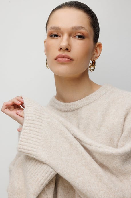 Damen Oversized Rundhalspullover - Image 4