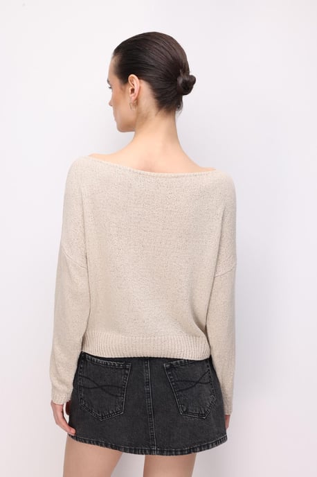 Damen Bootsausschnitt Pullover - Image 6