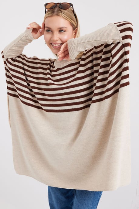 Oversized Acryl Rundhals-Pullover - Image 1