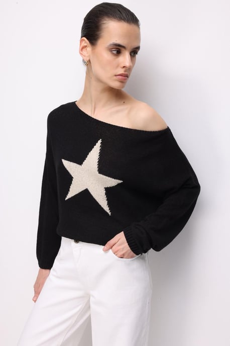 Damen Bootsausschnitt Pullover - Image 1